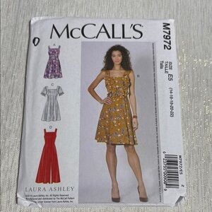 McCall’s Laura Ashley Mustard Floral Mini Dress